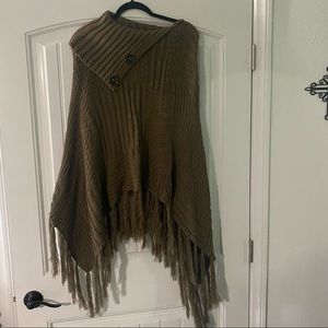 Pullover knit collar Pancho